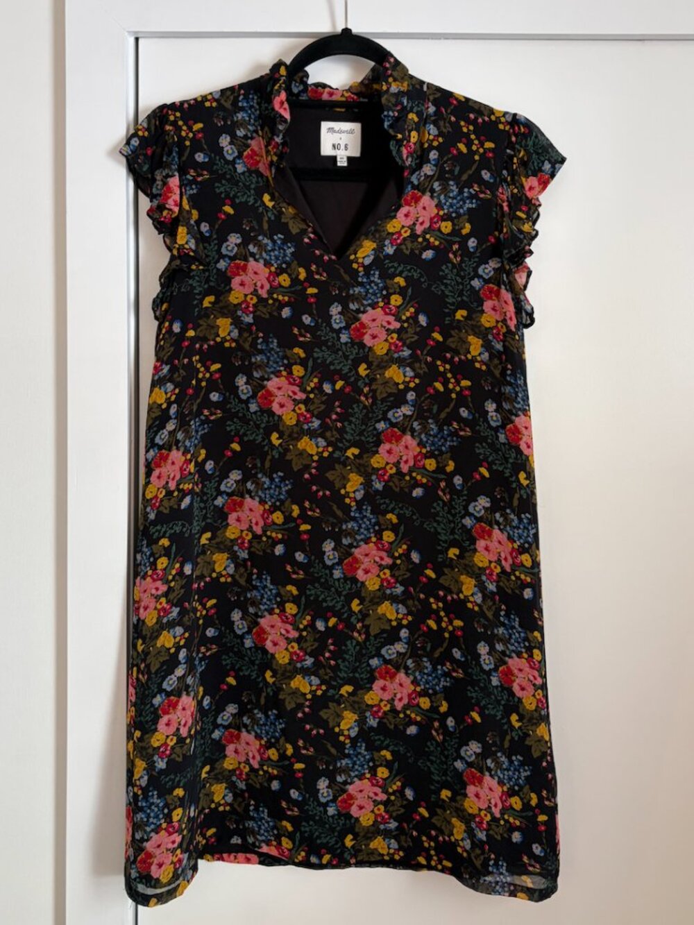 Madewell Floral Ruffle Dress - Size XS